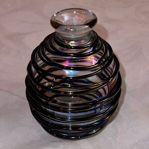 Iridescent blown glass art